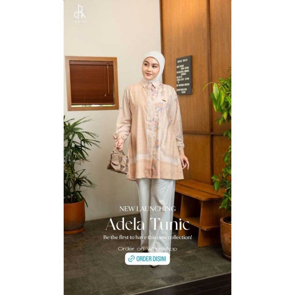 ADELA TUNIC SILK PRINTING พรีเมี่ยมต้นฉบับโดย INDIRA