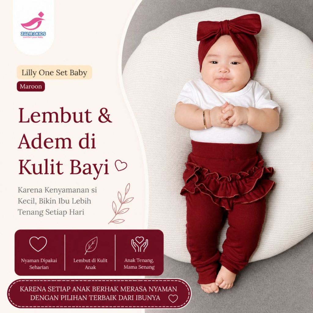 เสื้อผ้าเด็กผู้หญิงล่าสุด Ruffle Pants & Bandana AGE 0 MONTHS - 20 MONTHS One Set ทารกแรกเกิด Zalira