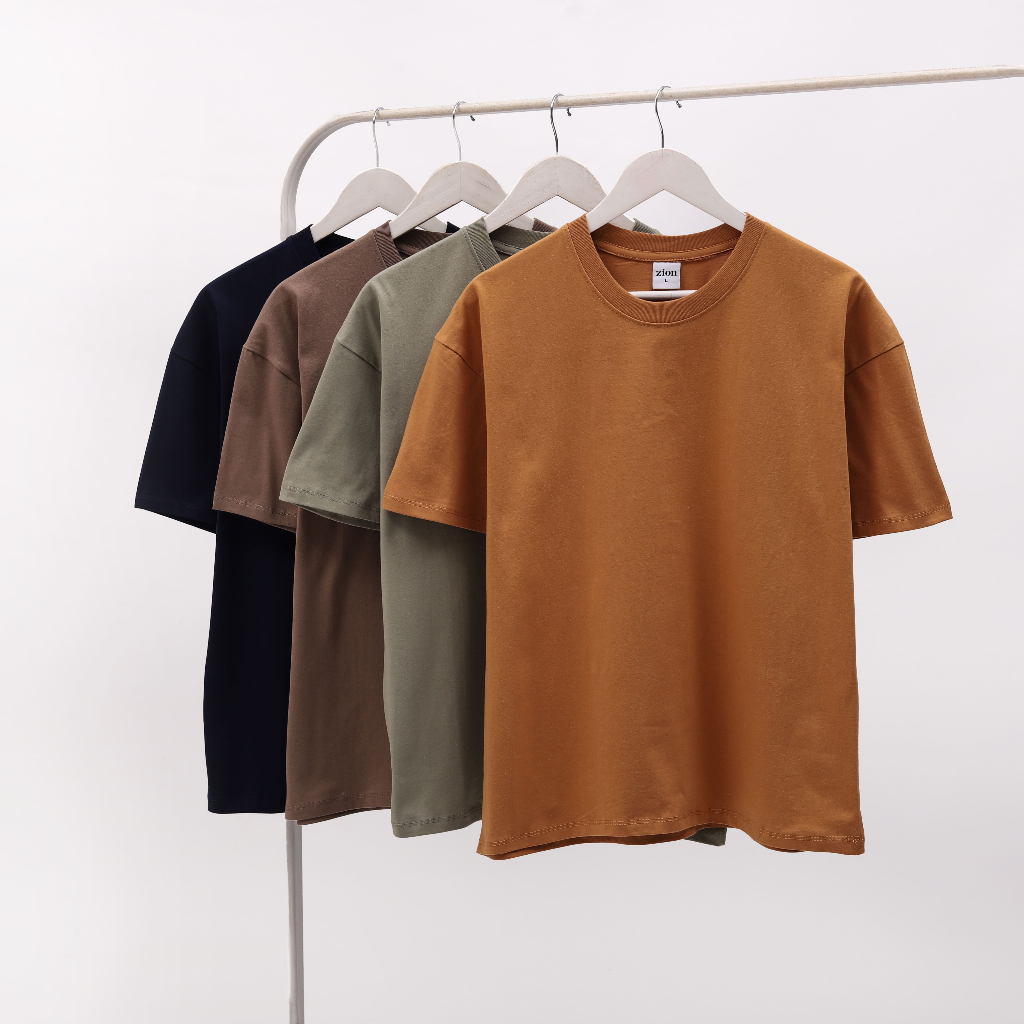เสื้อยืด ZION PLAIN FITTED SLIMFIT ผ้าฝ้าย 100% COMBED 24S PREMIUM สีใหม่