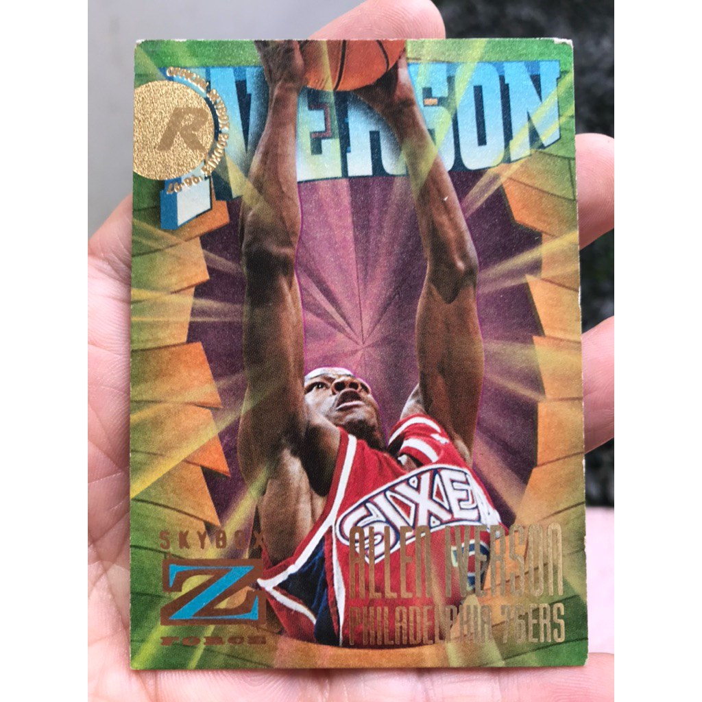 การ์ด ROOKIE ALLEN IVERSON SKY BOX Z FORCE BASKETBALL CARD 1997