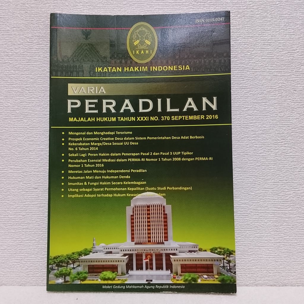 JUSTICE VARIA NO.370 SEPEMBER 2016