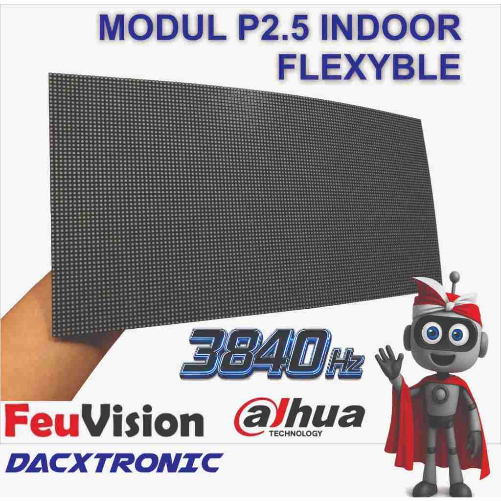 P2.5 ยืดหยุ่น RGB ในร่มโมดูล SMD แผง LED 320x160 HUB75 ข้อความวิ่ง Videotron