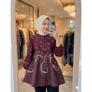 BAJU BATIK WANITA MODERN MONALISA GENES M,L,XL,XXL asli PEKALONGAN