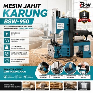 TOP 1 Mesin Jahit Karung BSW 950 Mesin Jahit Karung Portable Bag Close Mesin Jahit Karung Beras / Kantong Goni TERBAIK