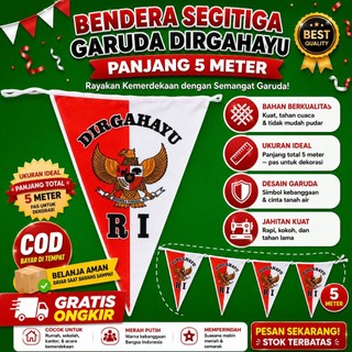 bendera segitiga merah putih dirgahayu