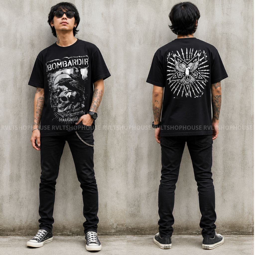 เสื้อยืด Bombardir Punk Band - เสื้อยืด Class / Punk Distro เสื้อยืด