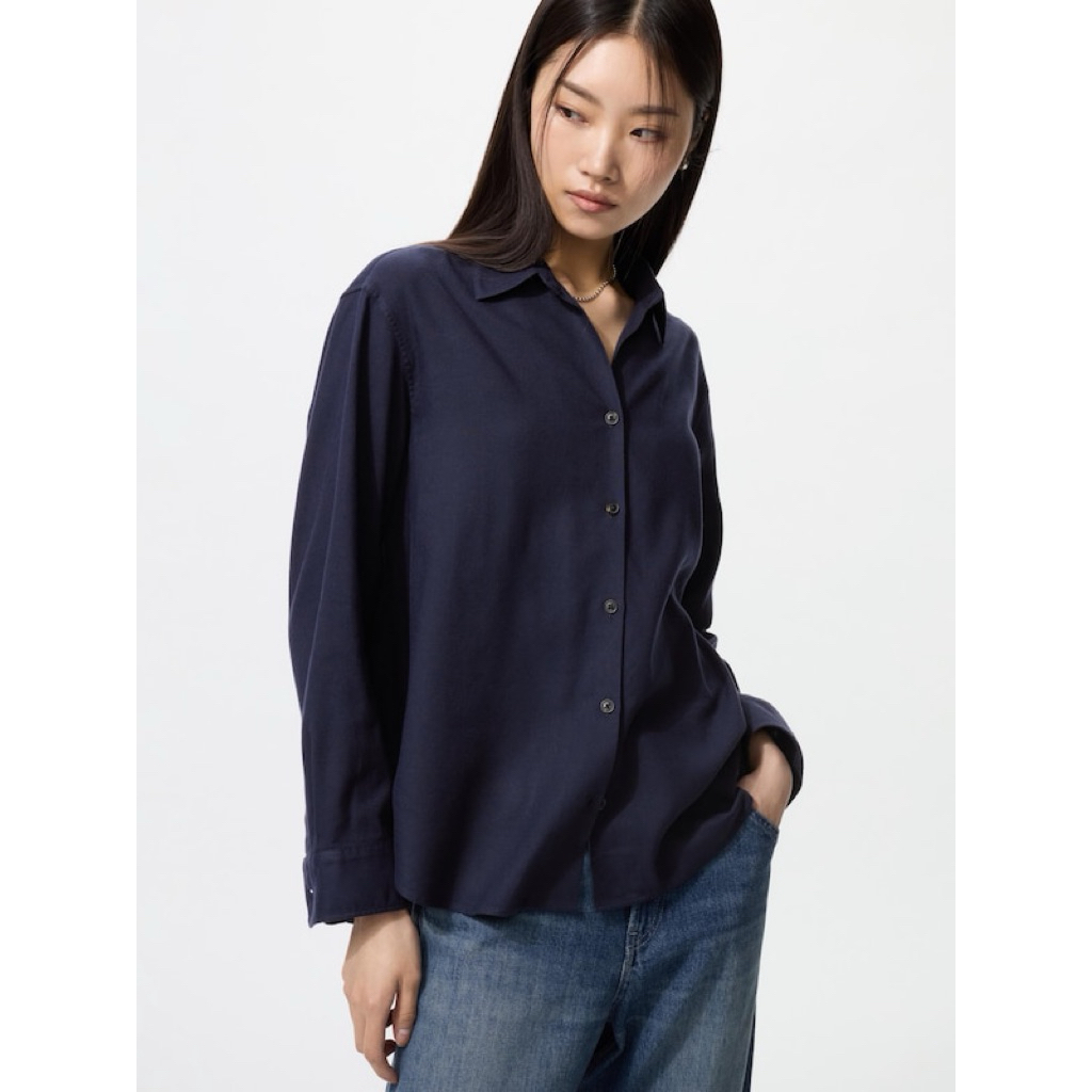 KATUN KEMEJA เสื้อเชิ้ตผ้าฝ้ายเรยอน Uniqlo