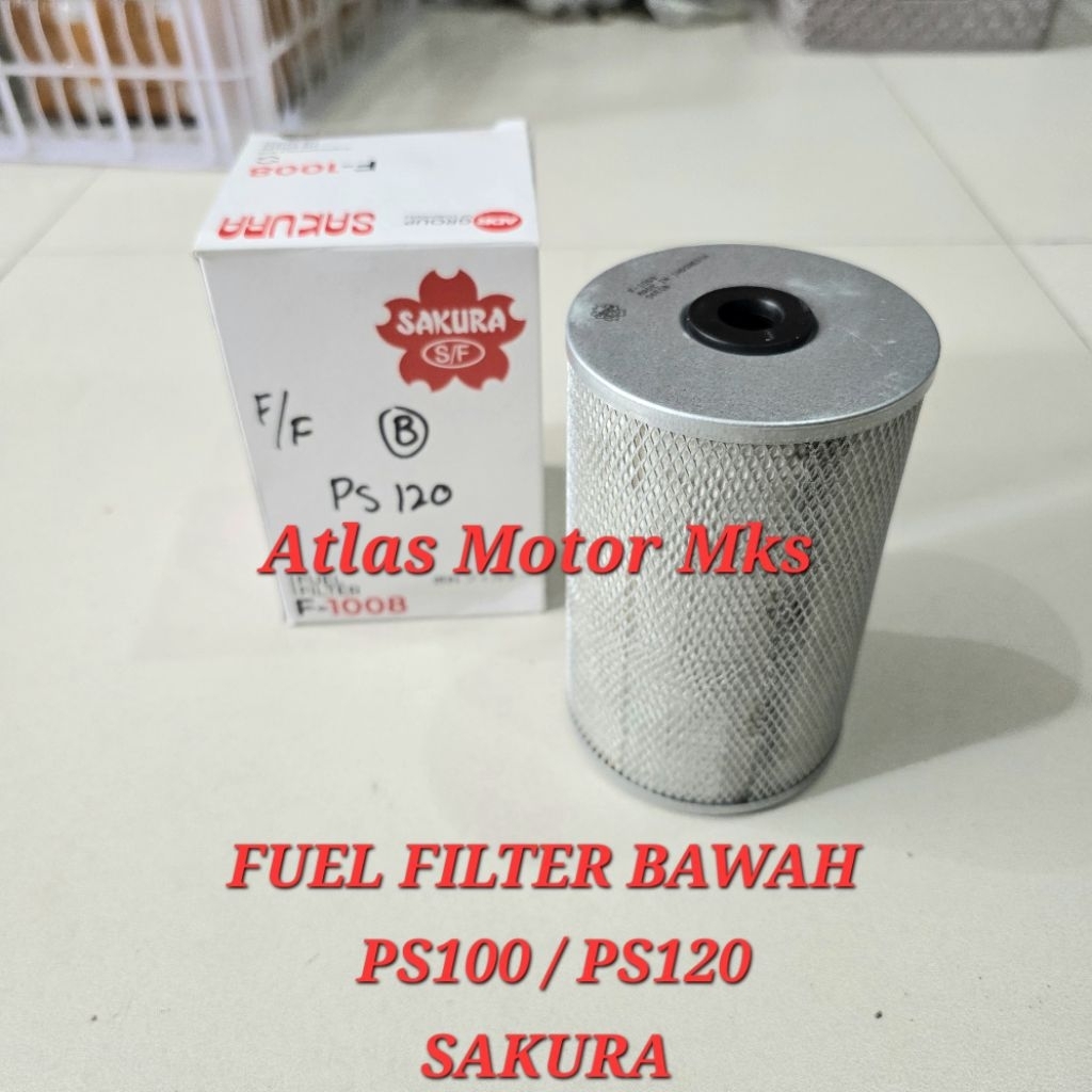 [1PC][F-1008] FUEL FILTER LOWER DIESEL FILTER MITSUBISHI PS100 / PS120 / PS135 - ORIGINAL SAKURA F-1