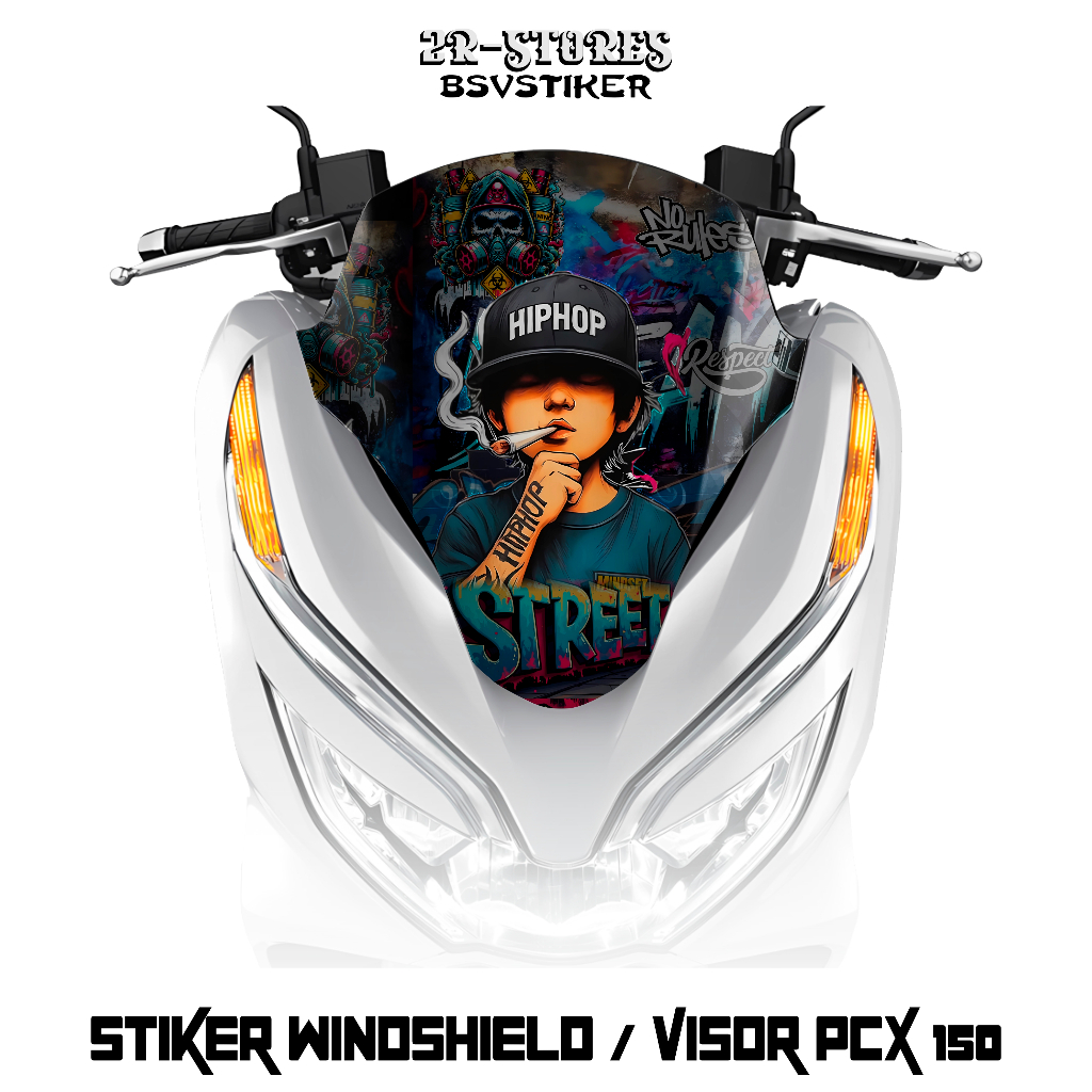 PCX 150 VISOR DECAL STICKER / WHINDSHIELD / PCX OLD 150 WINDSHIELD PROTECTOR STICKER