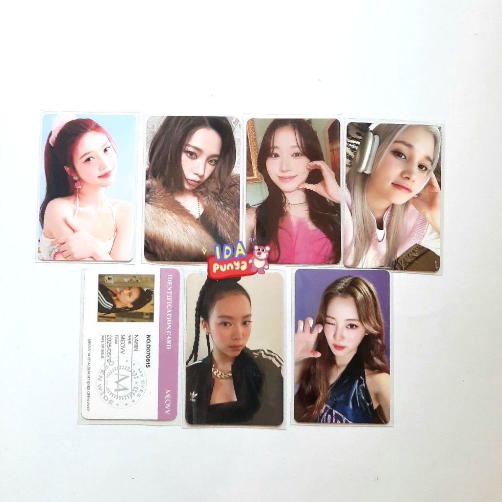 Photocard joy กํามะหยี่สีแดง karina aespa narin anna meovv haewon nmixx bahiyyih kep1er