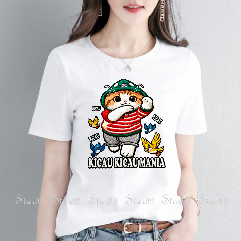 เสื้อผ้า Chirping mania 02 || ล่าสุด เสื้อแขนสั้น/เสื้อยืดสําหรับผู้ชายและผู้หญิง || ยืด || Viral ยื