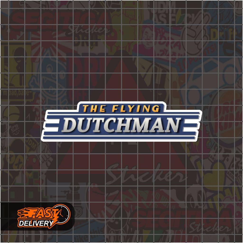 สติ๊กเกอร์ The Flying Dutchman ขนาด 10 x 2.5 Cm - กันน้ํา มันเงา