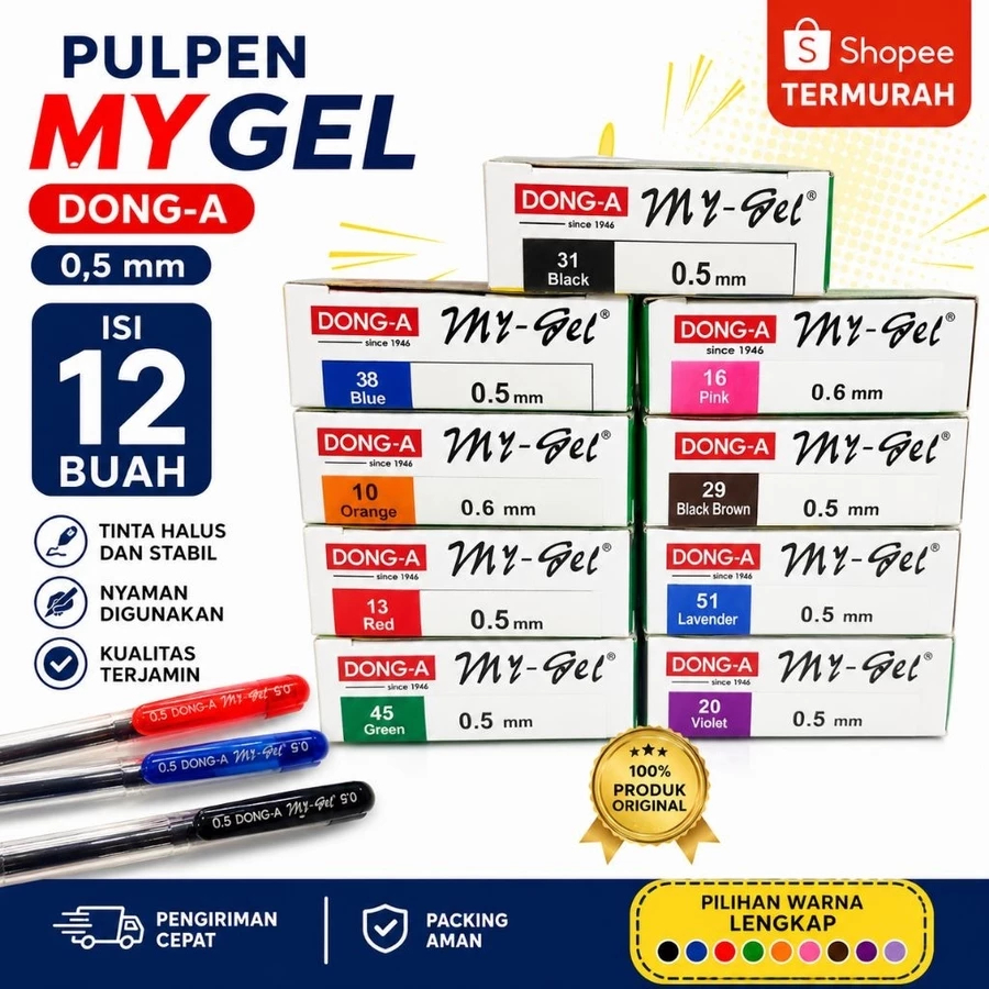 [ 1 ชิ้น ] ปากกา MY-GEL DONG-A KOREA 0.5 มม.