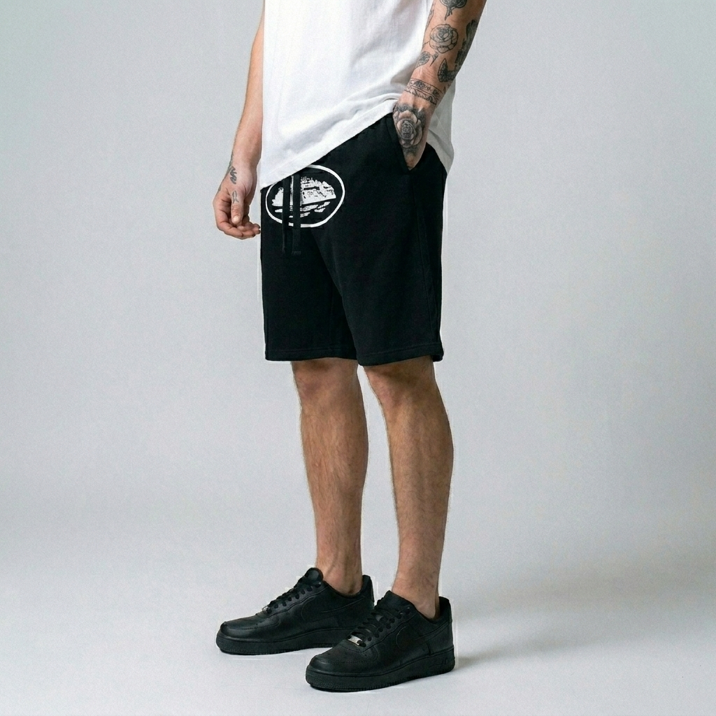 CORTElZ BoardShort Sweat Pants กางเกงขาสั้นผู้ชาย Baby Terry Streetwear - Relaxed Fit กางเกงขาสั้นสเก็ตผู้ชายสบายสบายๆกางเกงทุกวันทําจากวัสดุเสื้อยืด