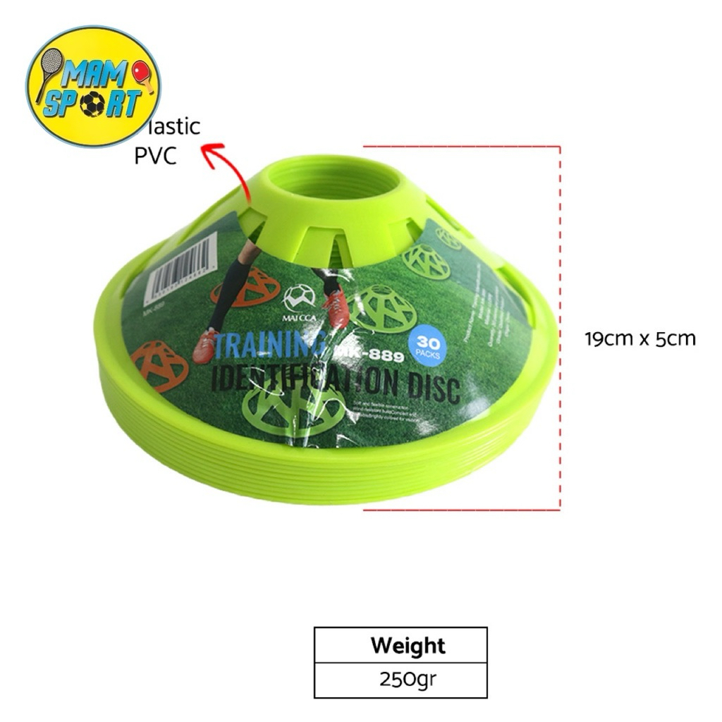 Cone Hollow Plate Kun ฟุตซอลและฟุตบอลออกกําลังกาย MAIFCA DISC MK-889 เนื้อหา 10 ชิ้นเดิม