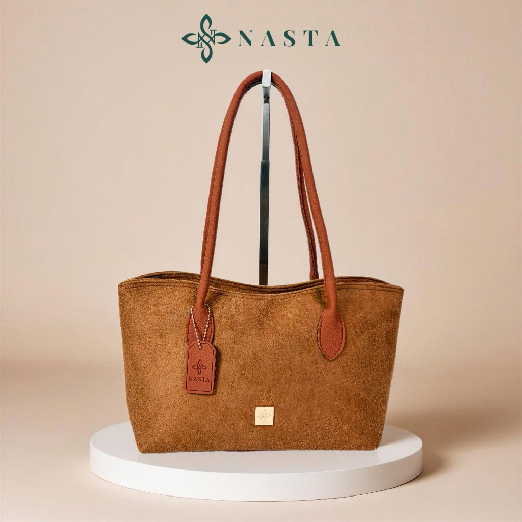 Nasta Bag - Zoey - กระเป๋าโท้ตผู้หญิงทําจากวัสดุหนังกลับระดับพรีเมียมที่หนาและนุ่ม