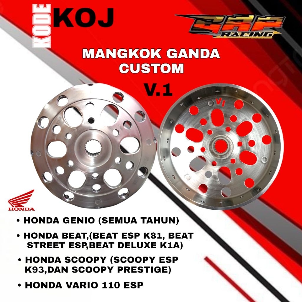 CUSTOM DOUBLE CRANK BOWL + GENIO, BEAT LED/DELUXE/STREET K1A, SCOOPY NEW K2F (K0J)