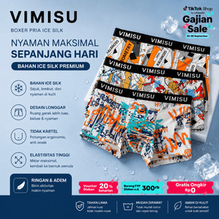 Celana Dalam Pria Premium Quality Seamless Bahan Lembut Halus Motif Dewasa Katun Pendek Remaja Hitam Kotak Boxer Pria Antibakteri Super Soft Breathable Comfortable Cowok Sport