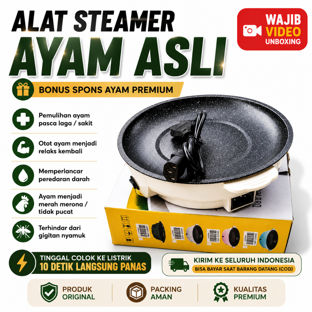 BJ SHOP STEAM EQUIPMENT สําหรับการต่อสู้ COCKS | STEAM AYAM LAGA BANGKOK สําหรับกวนและเคมินฟรี
