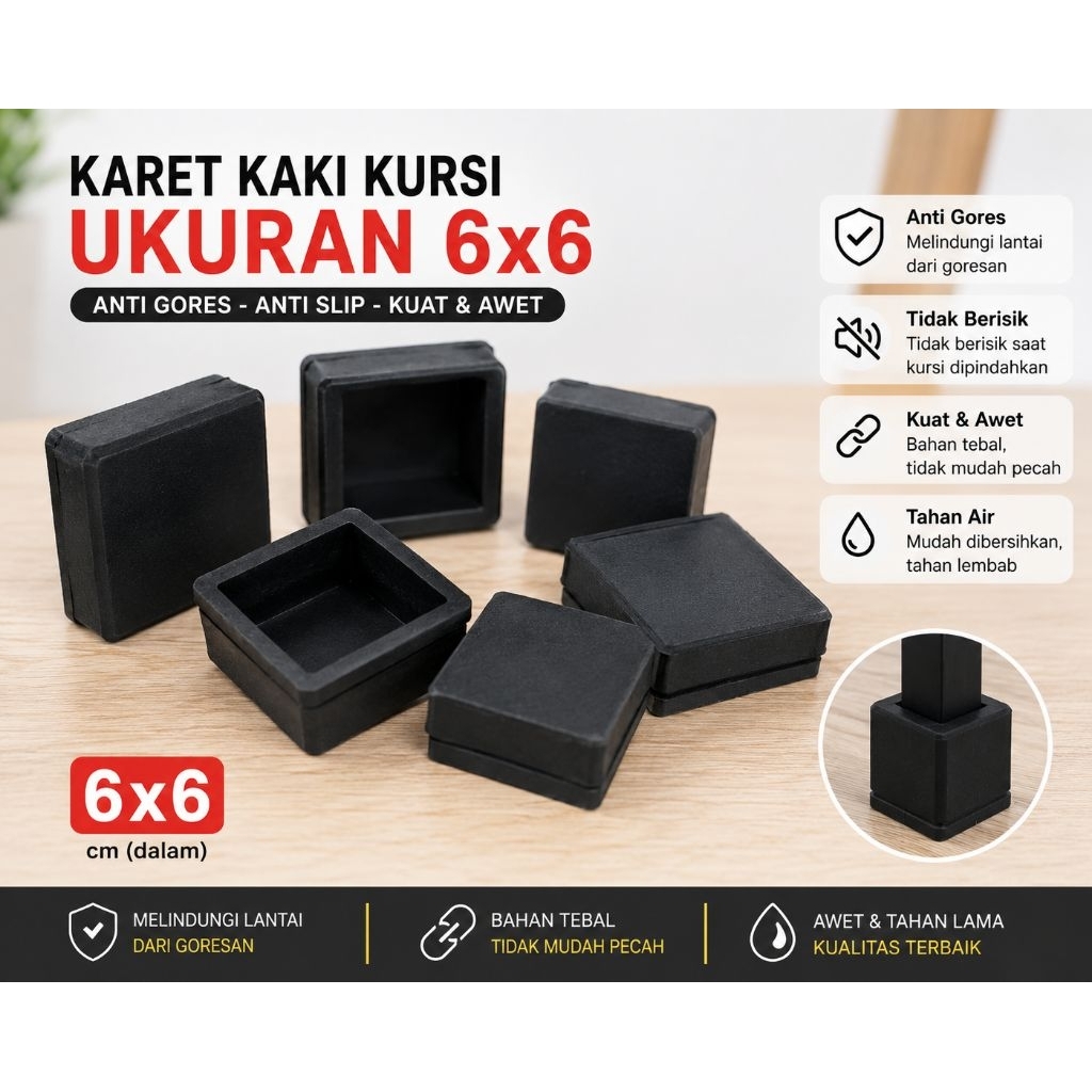 HOLLOW HOLO IRON TABLE และเก้าอี้ขา 6 x 6 ซม./1 ชิ้น