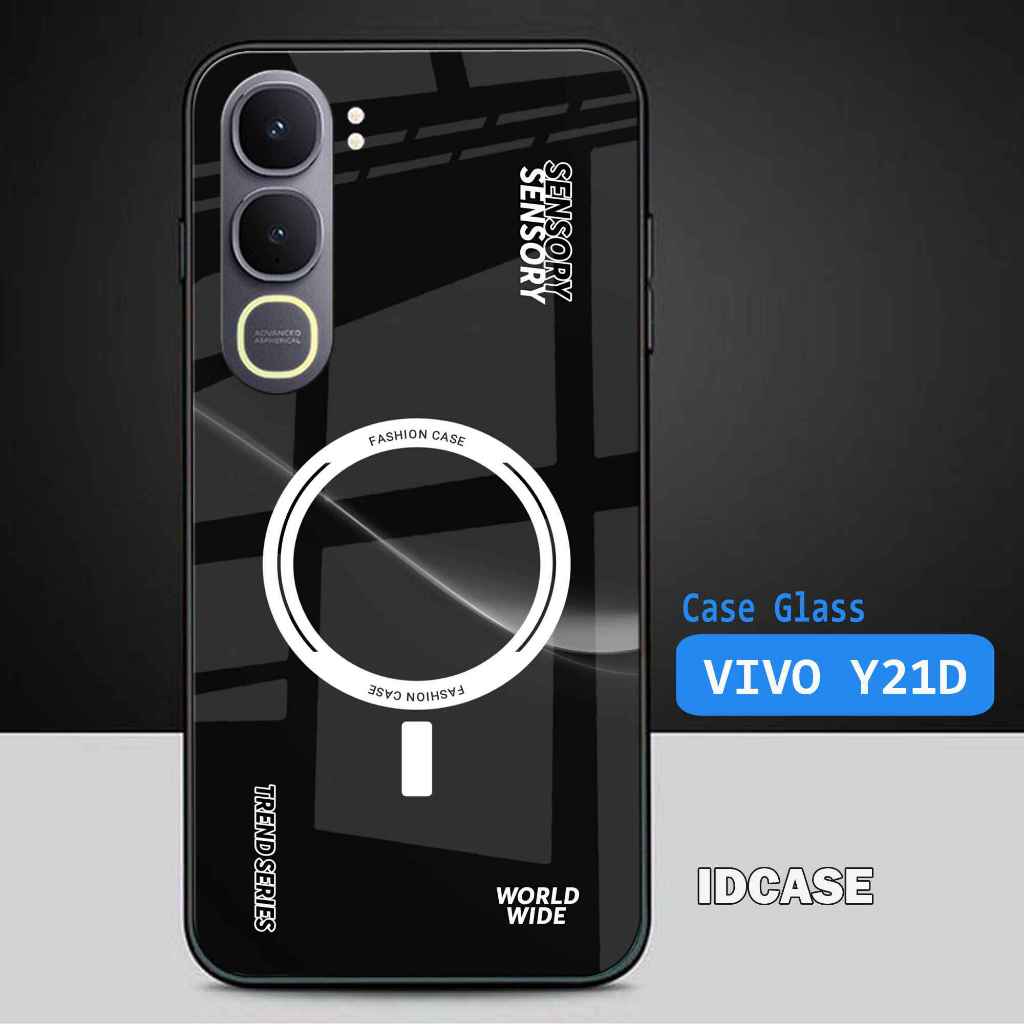 HP Softcase Glass - กระจกเงาสําหรับ VIVO Y21D Y31 - Vivo Y21D Y31 เคสโทรศัพท์ - K09