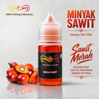 AGA Fishing MINYAK SAWIT MERAH Aktivator Umpan Pancing dan Penarik Ikan Alami Konsentrat Penguat Aroma 10ml  30ml