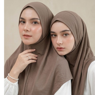 Hijab Bergo Dagu Malaysia Jersey Premium/Hijab Instan Dagu Malaysia