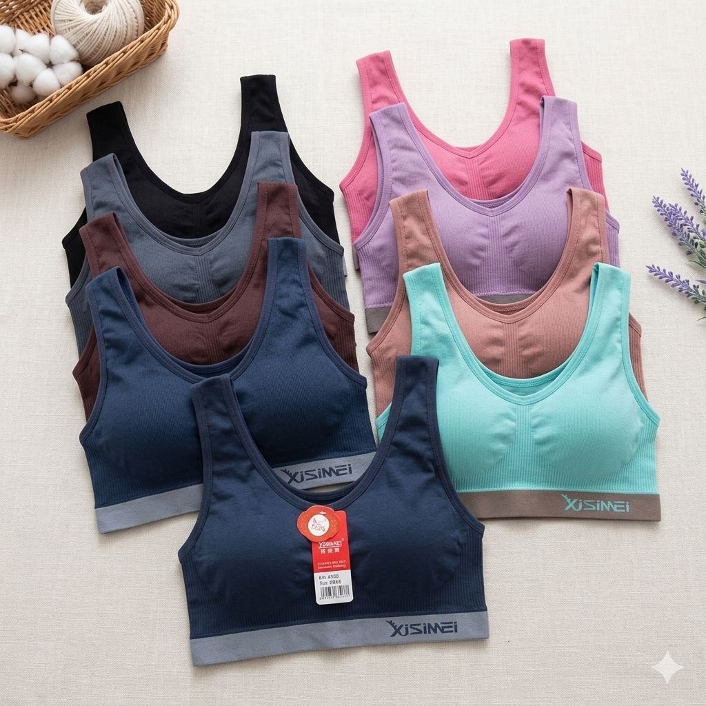 Miniset ไม่มีโฟม RJ Xisimei Art 6268 Girls Big Strap Super สบาย Soft