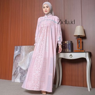 Atirah Abaya Kaftan Dress Bahan Barbara Motif Cantik Nyaman Elegan By Ziella