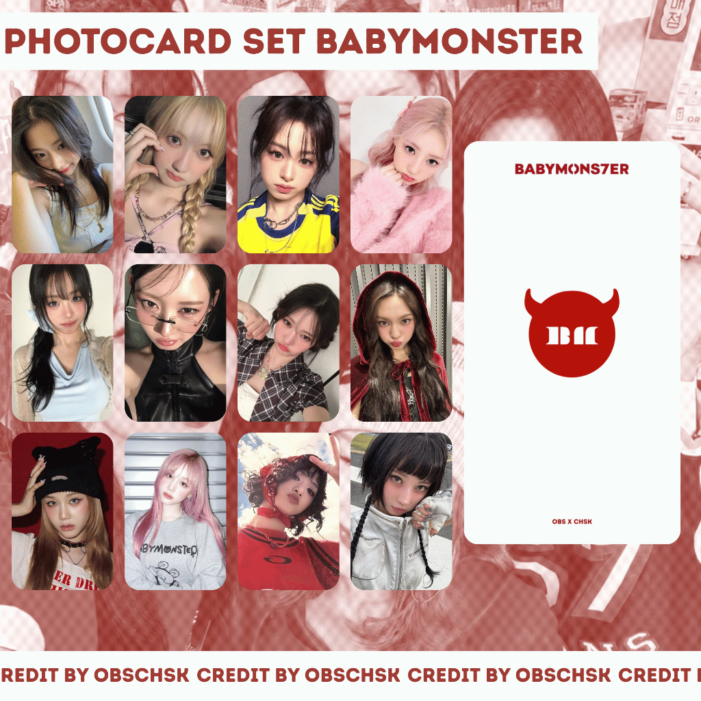 ชุดโฟโต้การ์ด Baby Monster / Photocard Unlimited KPOP BABYMONSTER / PC Ahyeon Asa Ruka Chiquita Phrita