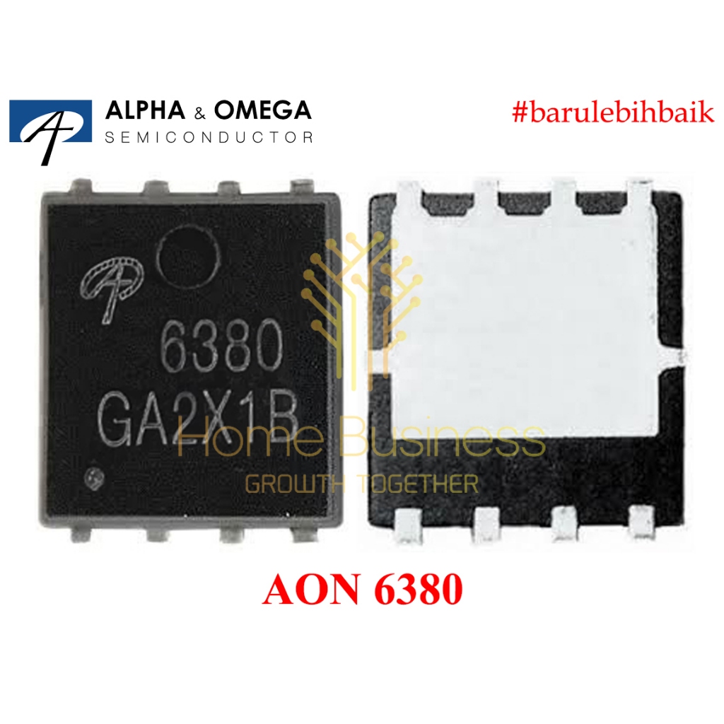 IC Mosfet ATOS AON6380 ATO 6380 N-Channel NChannel N-Ch Nch 30V 24A DFN 5x6 ส่วนประกอบพลังงานเดิม
