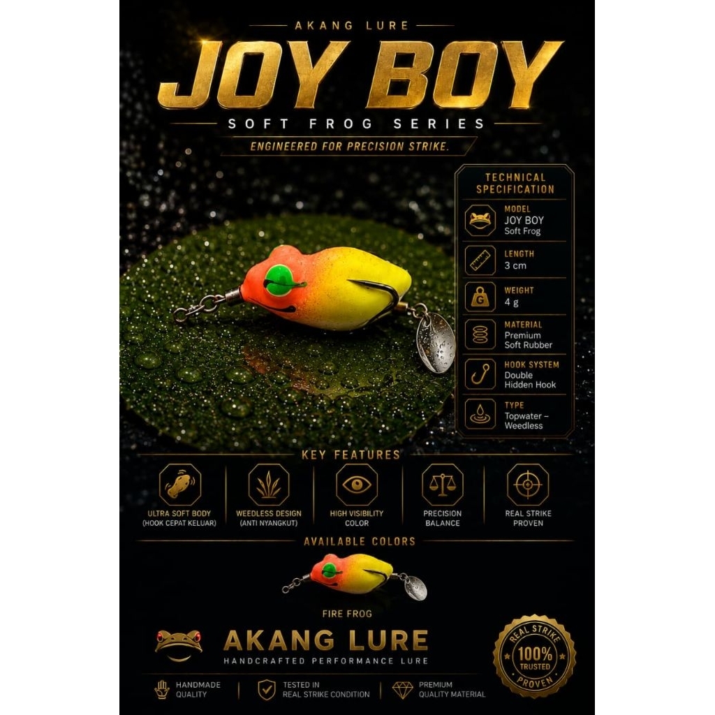 SOFT FROG JOYBOY ตกปลา 3 CM FRIEND