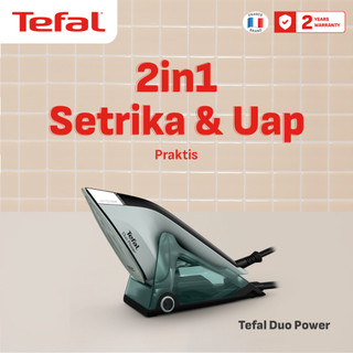 TERLARIS - Tefal Setrika Uap 2in 1 Duo Power Gratis Alas Setrika / Setrika Kering / Steam Iron Garansi 1 Tahun