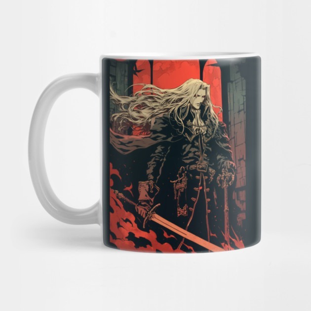 Game Cstlevania The Vampire Slayer Alucard - แก้วน้ําชา Anime Merch