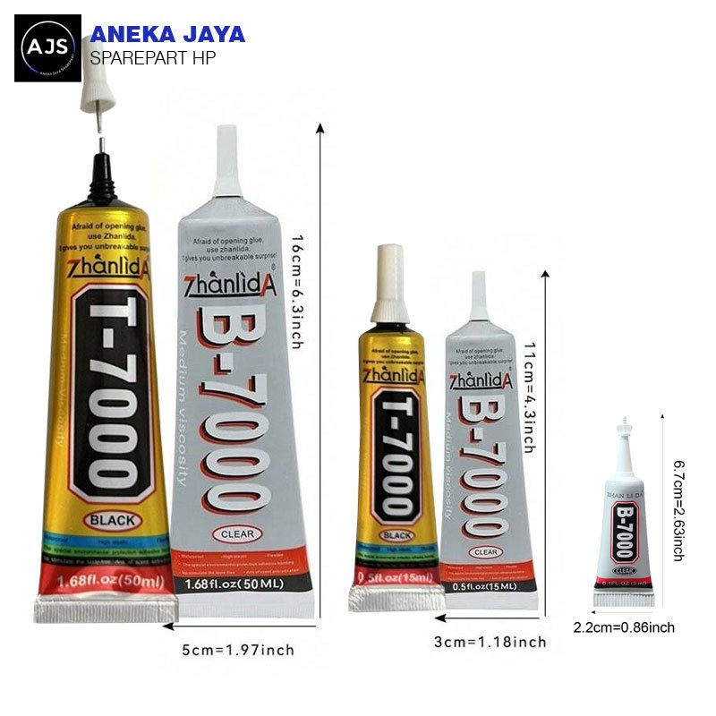 กาวสัมผัส LCD อเนกประสงค์ B-7000 T-7000 ZHANLIDA 3 ML 15 ML 50 ML ใส/ดํา