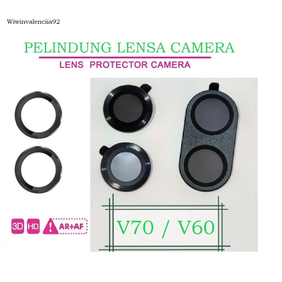 [ Hansvano ] RING CAMERA BLACK สําหรับ VIVO V70 / V70FE / V60 V60Lite / V50 V50 LITE กล้องป้องกัน/หน
