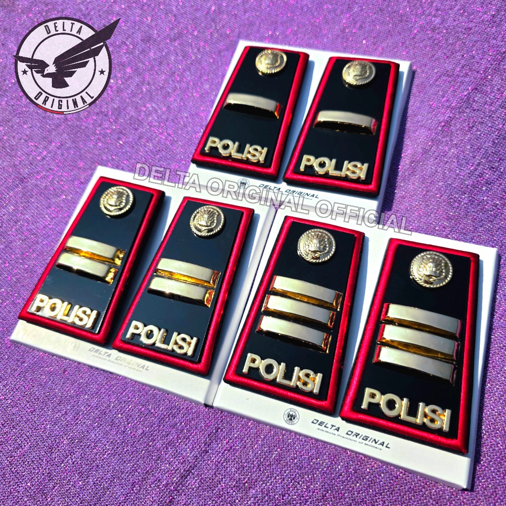 MERAH IPDA OFFICER RANK / IPTU RANK / AKP RANK RED EMBROIDERY รายการ