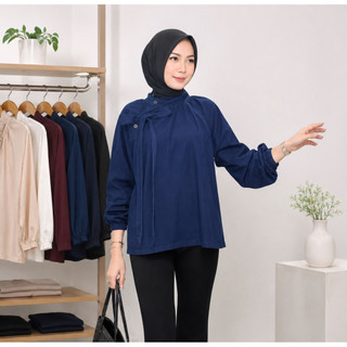 Atasan Crop Jeans Variasi Tali Pita Atas Atasan Wanita Lengan Panjang Terbaru