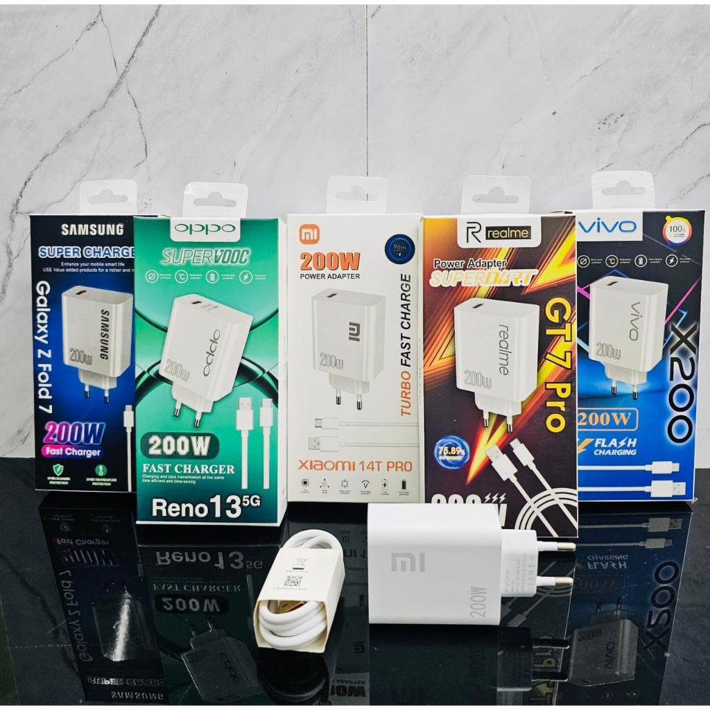Travel Charger 200W Branded Super Charger Fast Charging USB Micro/Type C