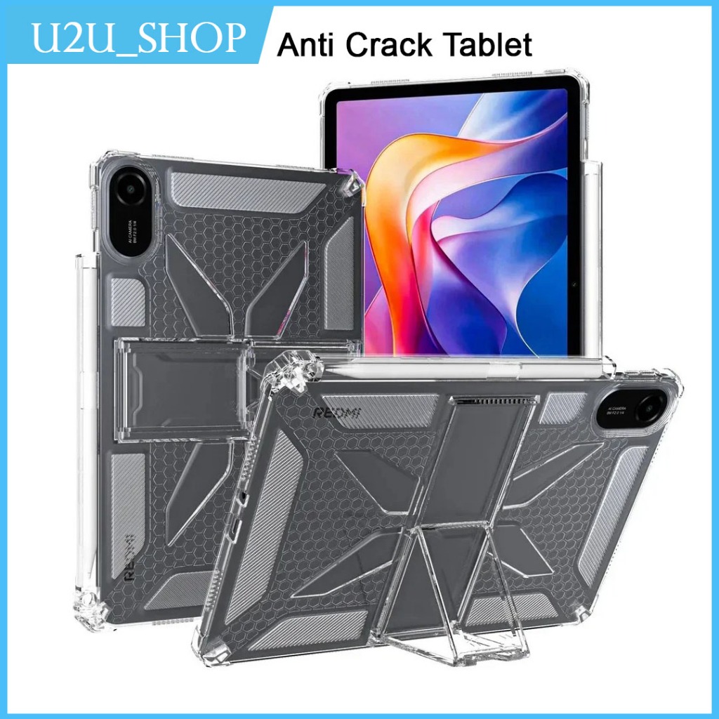 เคสนิ่ม Tpu Anti Crack Stand แท็บเล็ตสําหรับ Samsung Tab S9 Fe Plus 12.4 X610 X616b