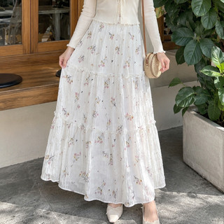 Rok Wanita Korean / Rok Panjang Cewek Polos / Rok Floral 145
