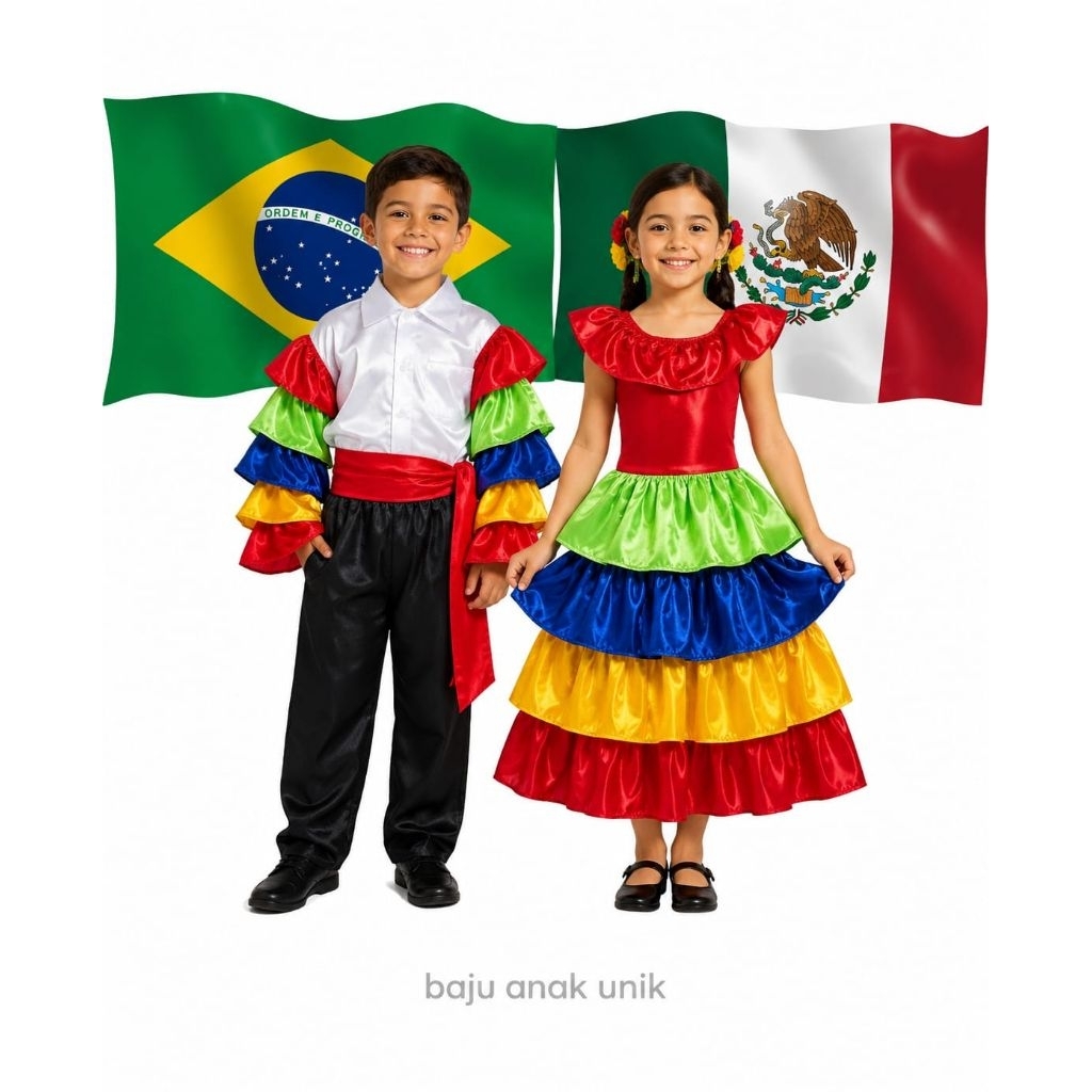 BAJUANAKUNIK / BRAZIL COSTUME / MEXICO COUNTRY COSTUME / COSTUME / UN DAY COSTUME / WORLD PARADE COS