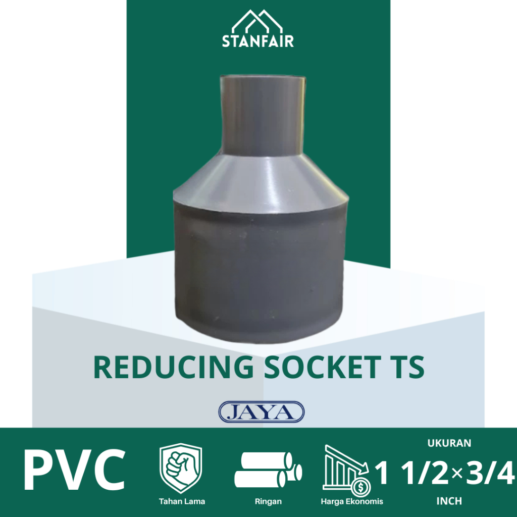 Jaya ลดถุงเท้า TS 1 1/2" x 3/4" / Vlok ถุงเท้า TS 1 1/2" x 3/4" / R ถุงเท้า TS 1 1/2 x 3/4 นิ้ว Jaya