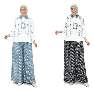 One Set Wanita Revena Busui Bahan Rayon Premium Setelan Wanita Celana Kulot Adem Nyaman Kekinian