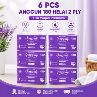 (PROMO)TISU ANGGUN PAKET 6 PCS ISI 180 HELAI 2PLY