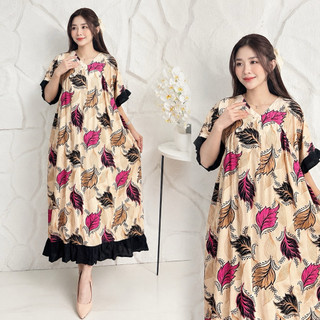 M&R - Daster Lhowo Wanita Rayon Grade A Busui Resleting Depan