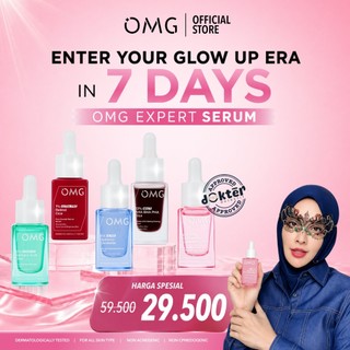 NEW! OMG Oh My Glow Active Expert Serum Series 17 Ml - Brightening, Hydrating, Calming, Exfoliating & Renew Serum