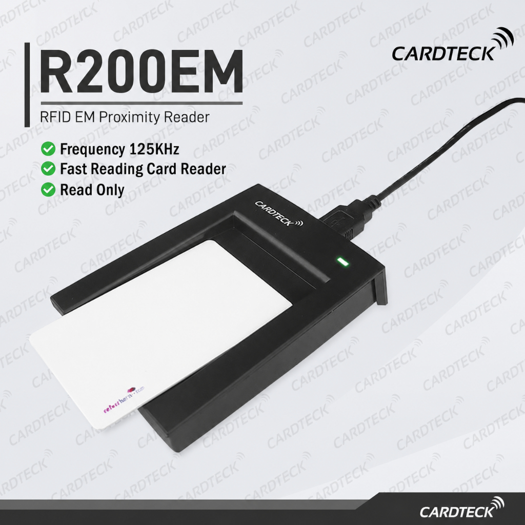 CARDTECK R200EM RFID 125Khz Proximity Reader อินเทอร์เฟซคีย์บอร์ด USB การควบคุมการเข้าถึง Enroll