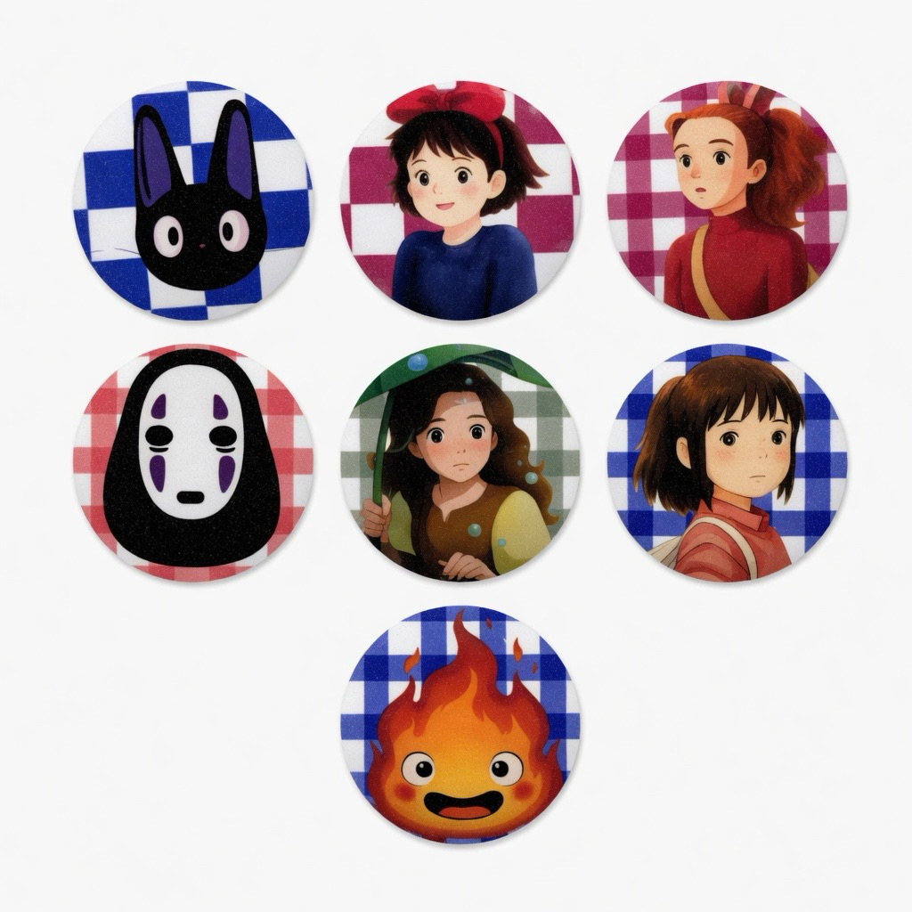 Ghibli Studio Safety Pins 7 ชิ้น