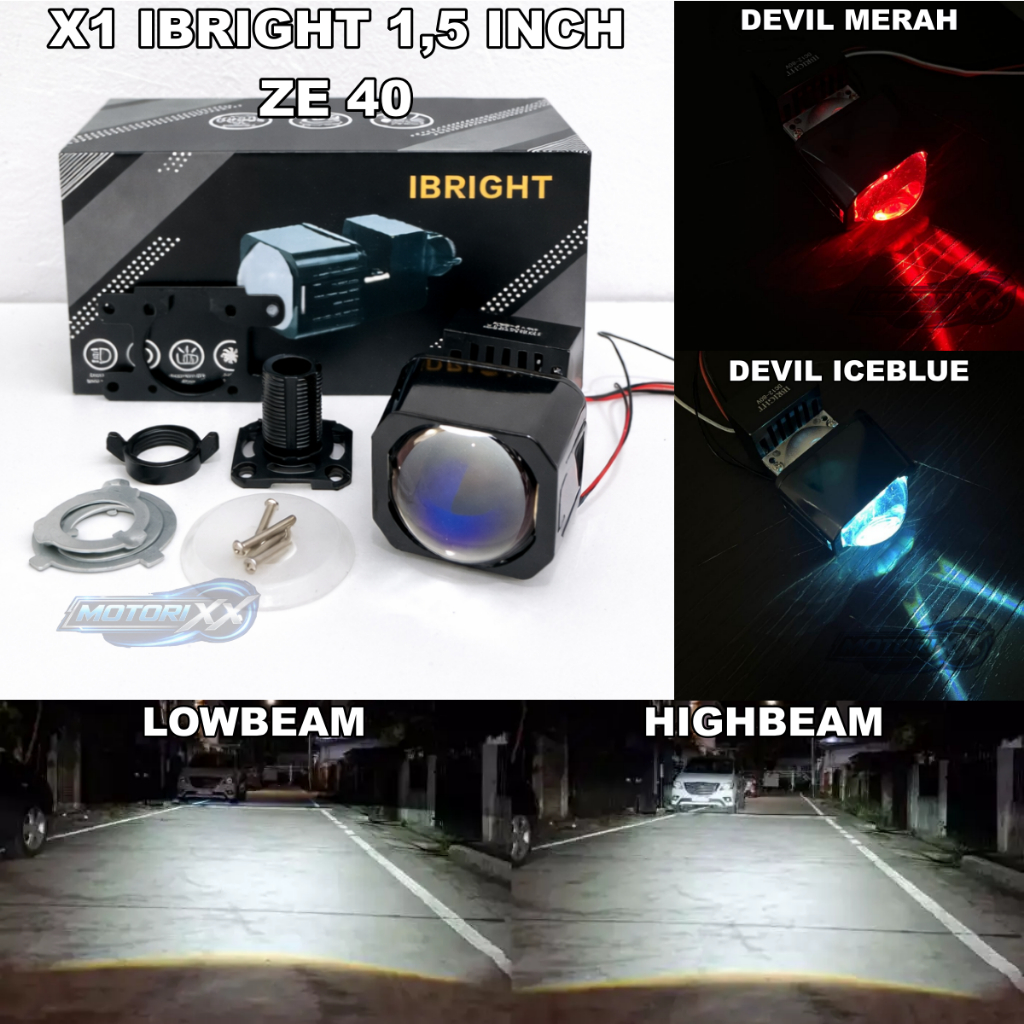 IBRIGHT-X1 Matrix ZE40 1.5 นิ้ว Devil Eye อลูมิเนียมเต็ม